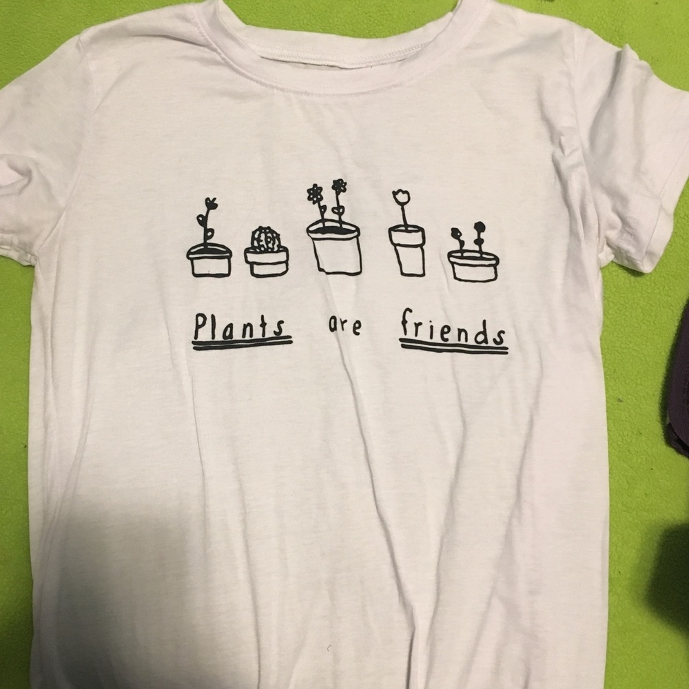 White graphic T-shirt